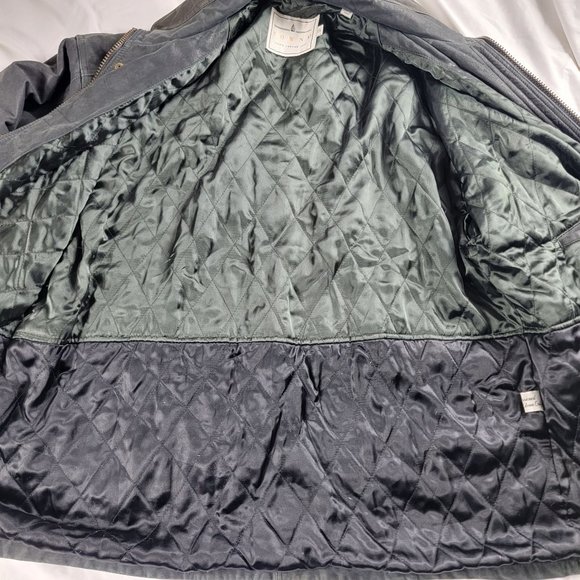 Towne By London Fog Mens XL Black Leather Jacket Winter Warm Casual Going Out - Picture 3 of 12